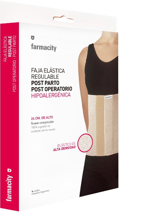 Faja Elástica Farmacity Post Parto y Operatorio Suave M 24 cm
