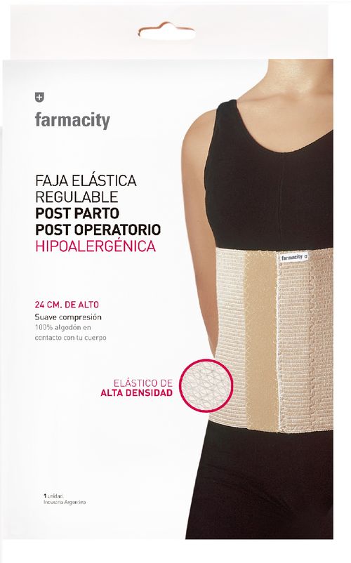 Faja Elástica Farmacity Post Parto y Operatorio Suave L 24 cm