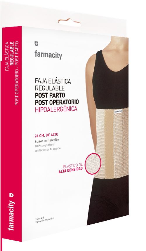 Faja Elástica Farmacity Post Parto y Operatorio Suave L 24 cm