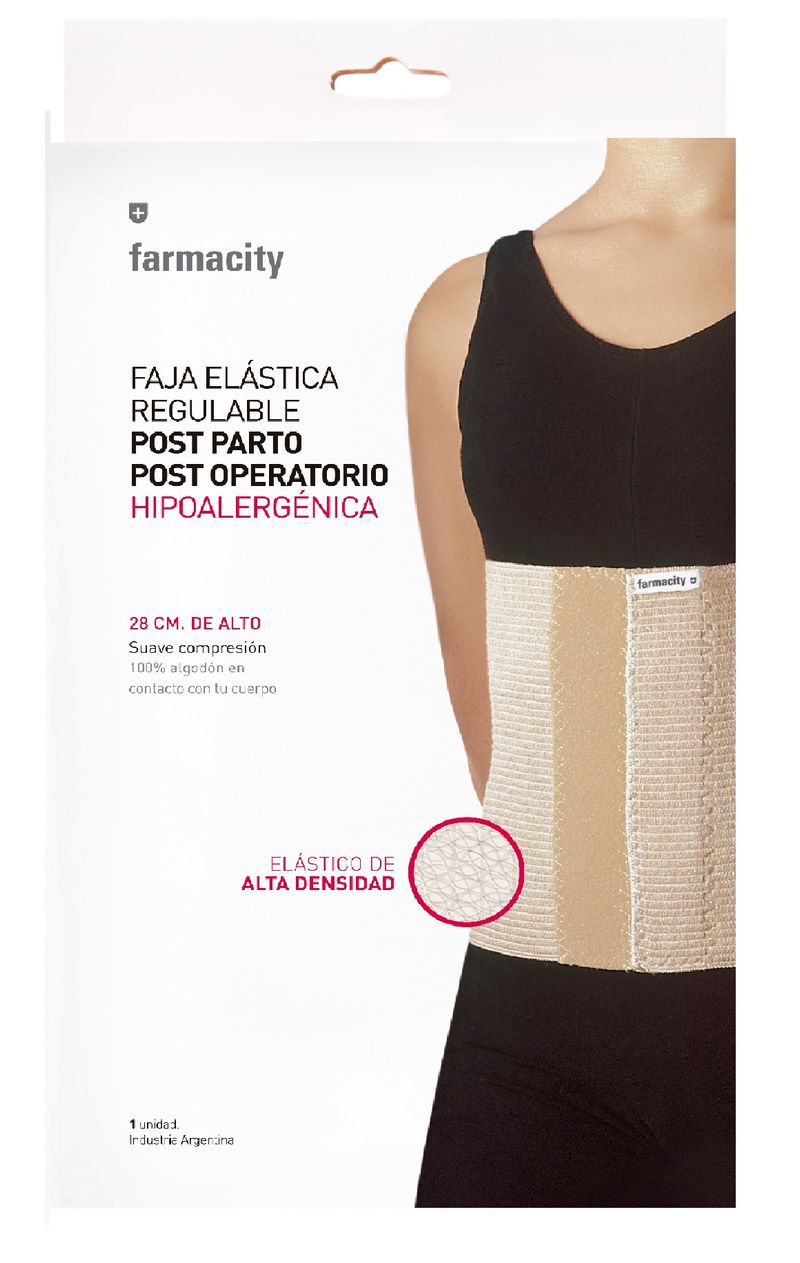 Faja Elástica Farmacity Post Parto y Operatorio L 28 cm