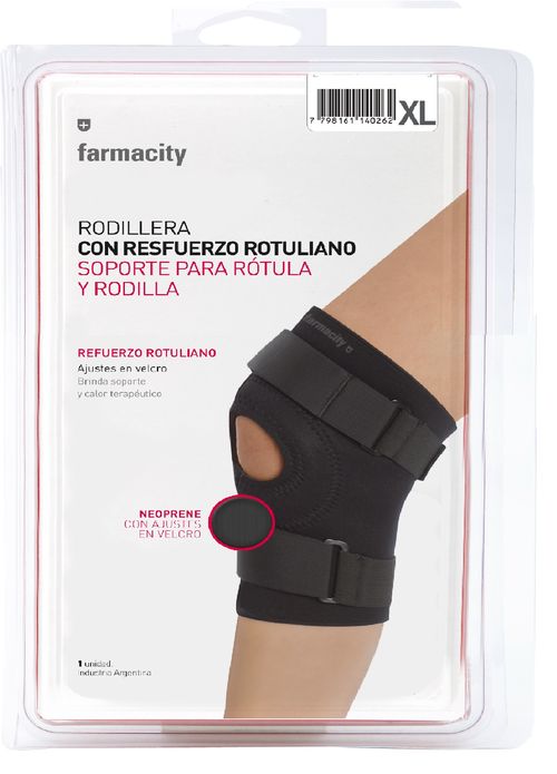 Rodillera con Refuerzo Rotuliano con Velcro Farmacity Talle XL