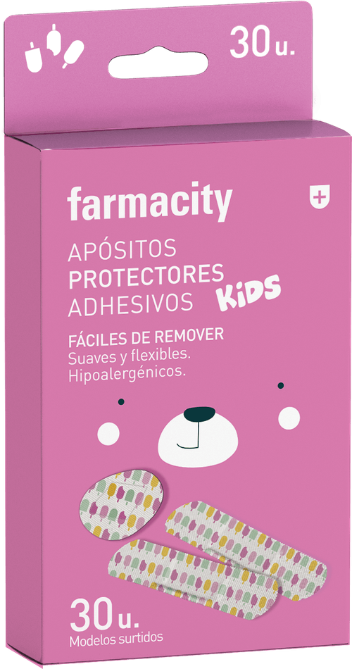 Apósito Protectores Adhesivos Farmacity Kids Rosa x 30 un