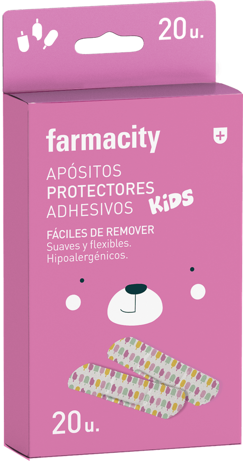 Apósito Protectores Adhesivos Farmacity Kids Rosa x 20 un