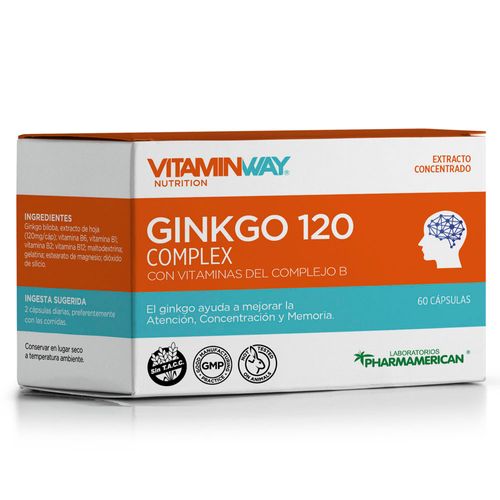 Suplemento Dietario Vitamin Way Ginkgo 120 Complex x 60 un