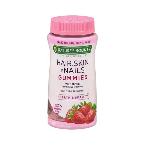 Suplemento Dietario Natures Bounty Hair Skin & Nails Gummies x 80 Comprimidos