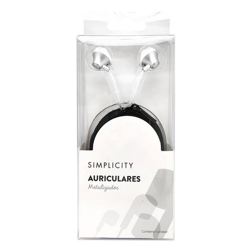 Auriculares Metalizados Simplicity - Modelo Sujeto a disponibilidad