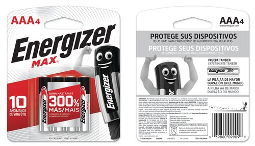 Pilas Energizer Max AAA x 4 un