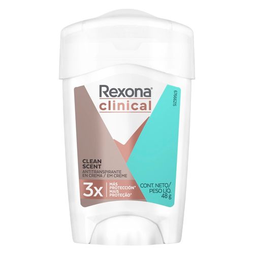 Desodorante Antitranspirante Rexona Clinical Clean Fresh Women en Barra x 48 g