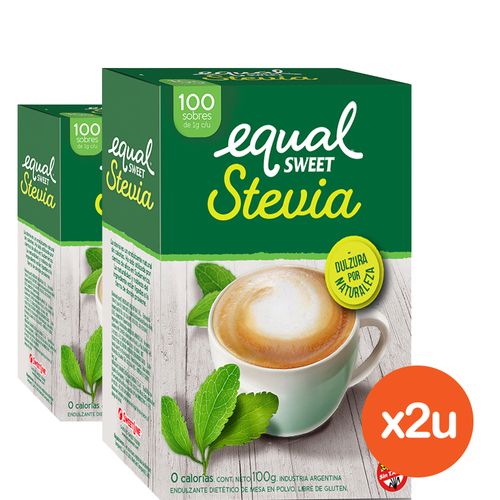 Combo Equalsweet Endulzante Natural Cero Calorías x 100 un