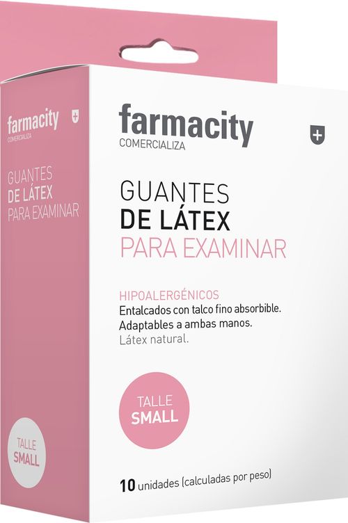 Guantes de Látex Farmacity para Examinar Talle S x 10 un