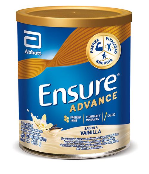 Suplemento Nutricional Ensure Advance en Polvo sabor a Vainilla x 400 g