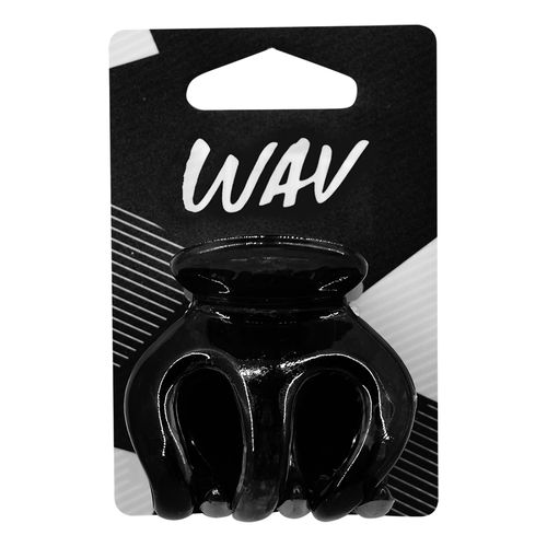 Broche Mediano Wav Corona Negro/Carey