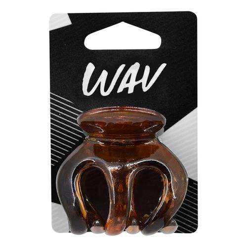 Broche Mediano Wav Corona Negro/Carey