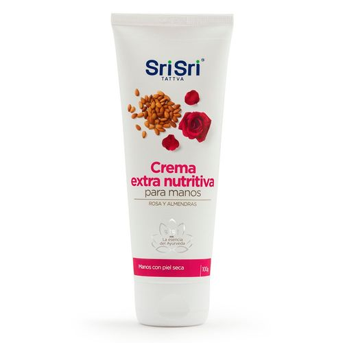 Crema para Manos Sri Sri Tattva Rosa y Almendras x 100 g