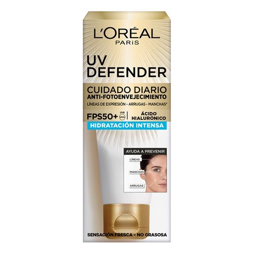 Protector Solar L'Oréal Paris UV Defender FPS50+ Hidratación Intensa x 40 g