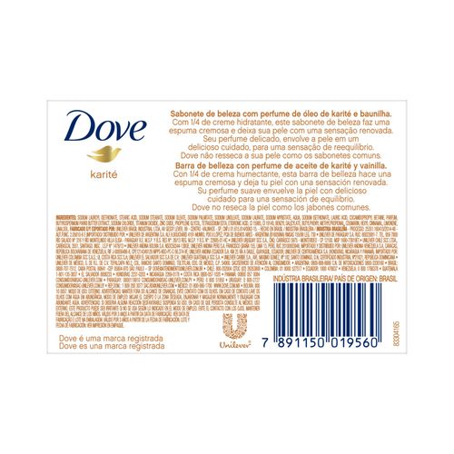 Jabón de Tocador Dove Karité y Vainilla x 90 g