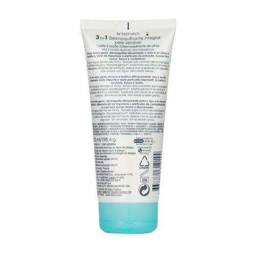 Desmaquillante Integral 3 en 1 Vichy Pureté Thermale x 200 ml