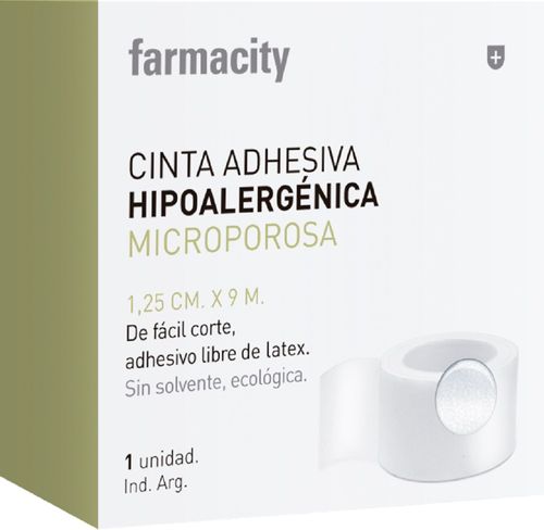 Cinta Adhesiva Farmacity Hipoalergénica Microporosa 1,25 cm x 9 m