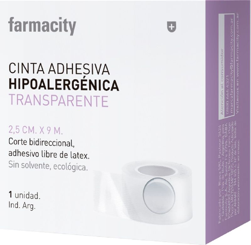 cinta-adhesiva-farmacity-hipoalergenica-transparente-2-25-cm-x-9-m