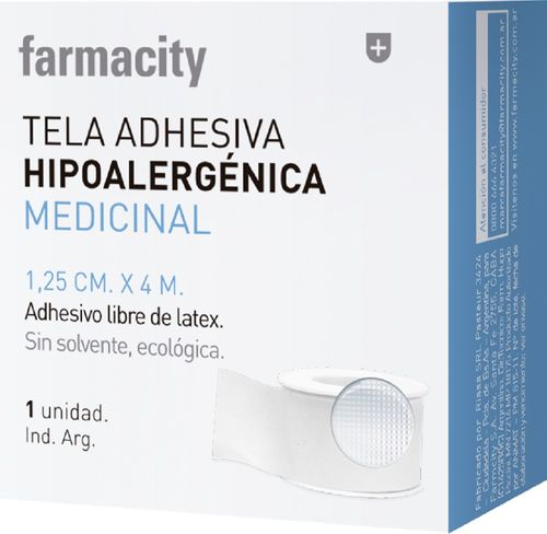 Cinta Adhesiva Farmacity Hipoalergénica Medicinal 1,25 cm x 4 m