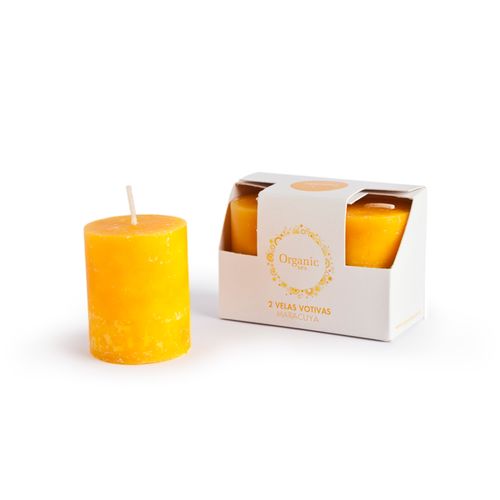 Velas Votivas Organic Spa Maracuyá x 2 un