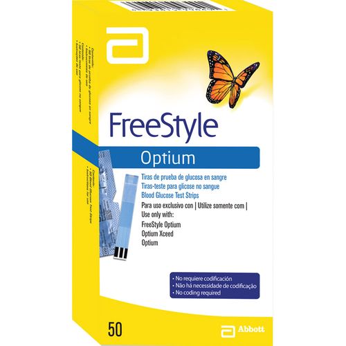 Tiras Reactivas Freestyle Optium x 50 un