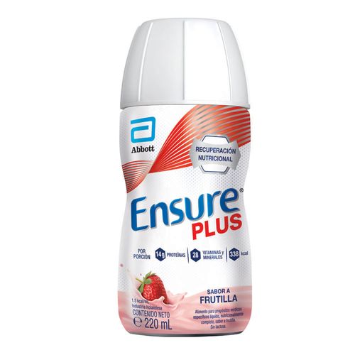 Suplementos Nutricional Ensure Plus sabor Frutilla 220 ml