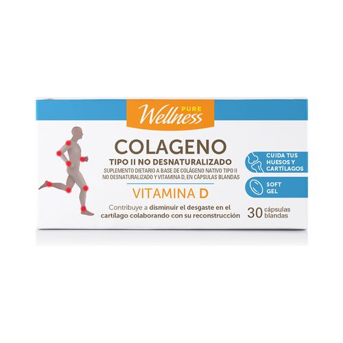 Suplemento Dietario Pure Wellness Colágeno Nativo 30 Cápsulas