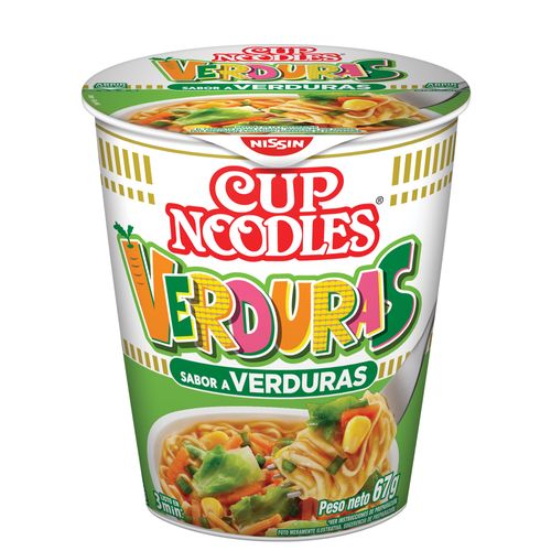 Fideos Nissin Cup Nood Sabor a Verduras x 67 g