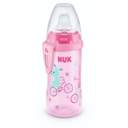 Vaso con Pico de Silicona NUK Active Cup 12 Meses Rosa