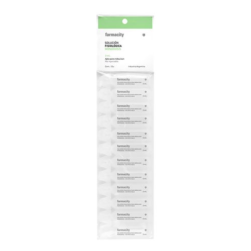Solución Fisiológica Farmacity Monodosis x 3 ml x 12 un