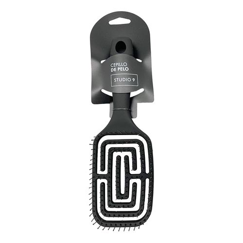 Cepillo de Cabello Studio 9 Paleta Flexible Línea Negra