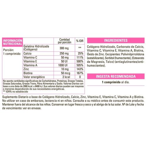 Suplemento Dietario Pure Wellness Skin Hair & Nails x 1000 g  x 30 comprimidos