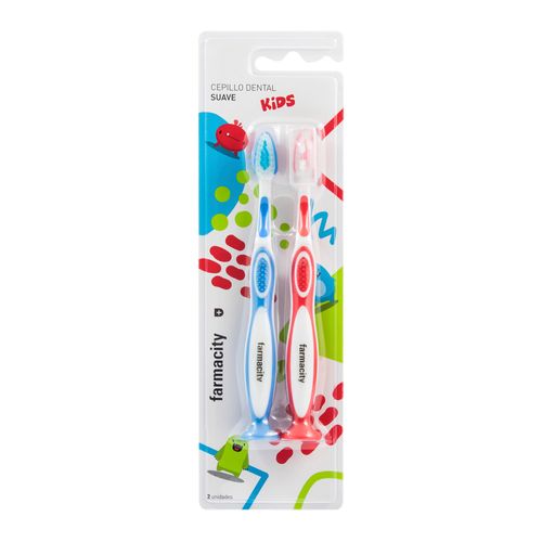 Cepillo Dental Farmacity Kids Infantil x 2 un - Modelo Sujeto a disponibilidad de color -