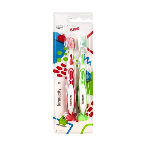 Cepillo Dental Farmacity Kids Infantil x 2 un - Modelo Sujeto a disponibilidad de color -