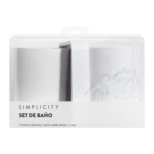 Set de Baño Simplicity Stone x 3 un