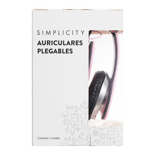 Auriculares Simplicity Grandes Rosa