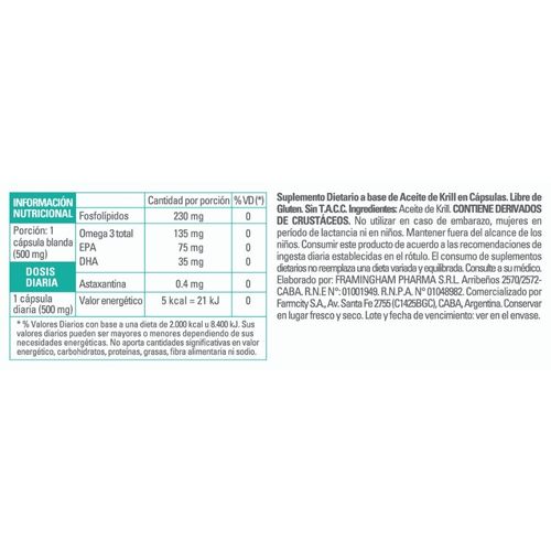 Combo de 3 Suplementos Dietarios en Cápsulas Blandas Pure Wellness a base de aceite de Krill 500 mg x 24 un c/u