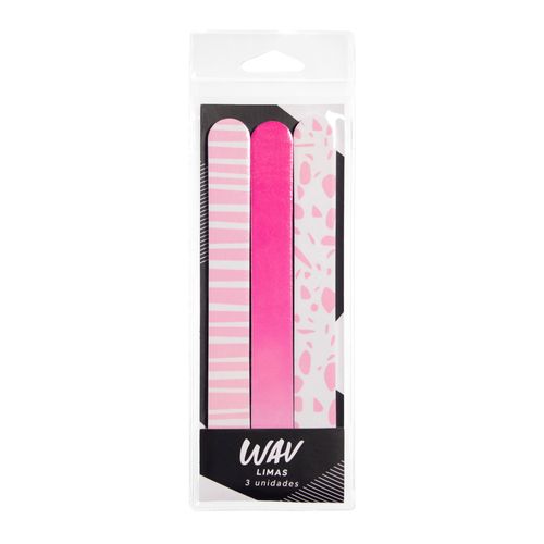 Limas para Uñas Wav Estampada Lisa x 3 un