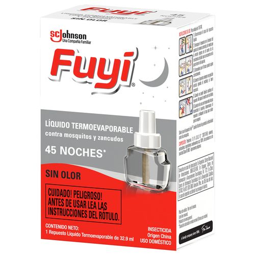 Líquido Eléctrico Insecticida Fuyi contra Mosquitos Repuesto x 32,90 ml