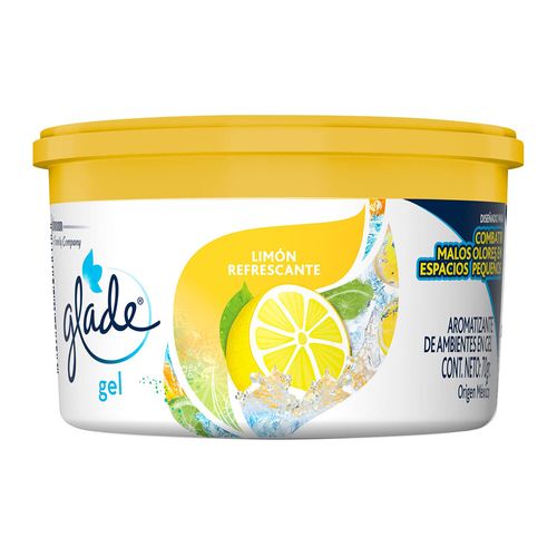 Aromatizante de Ambientes Glade Mini Gel Hogar Limón Refrescante x 70 g