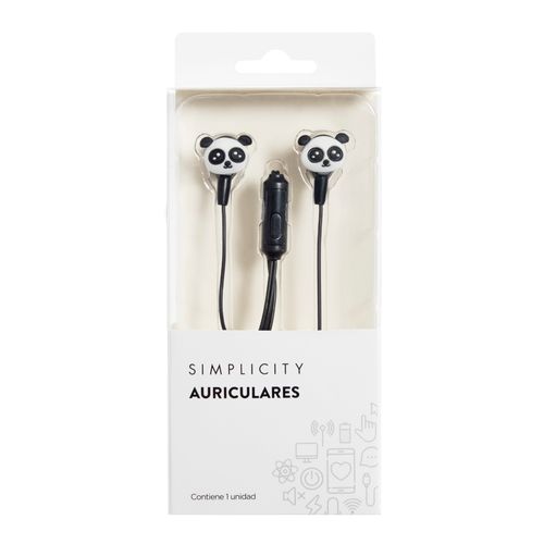 Auriculares Simplicity Panda con Silicona