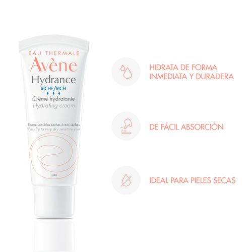 Crema Hidratante Avene Hydrance Optimale Riche para Pieles Secas x 40 ml