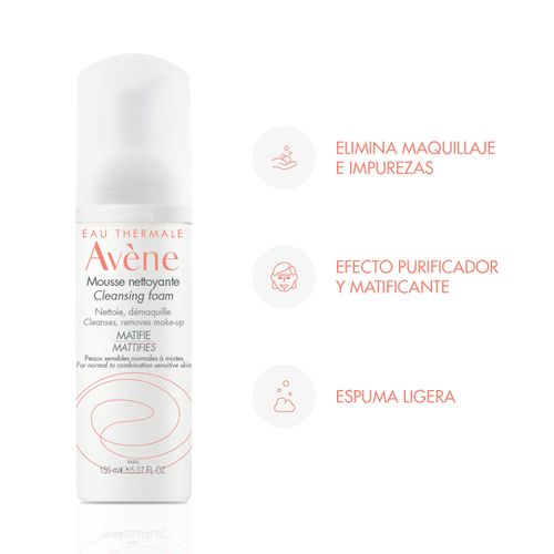 Espuma Limpiadora Avene Matificante x 150 ml