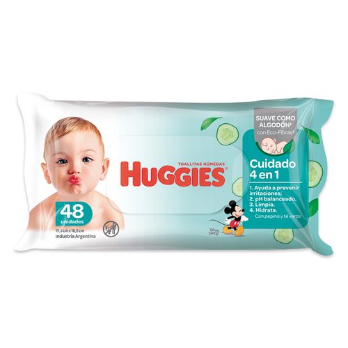 Toallas Húmedas Huggies Cuidado 4 en 1 x 48 un