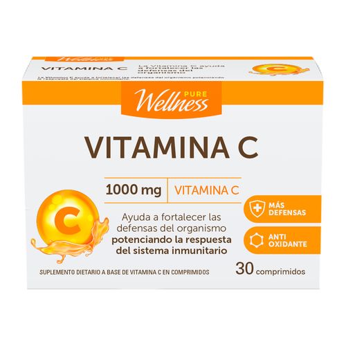 Suplemento Dietario Pure Wellness Vitamina C 1000 MG x 30 comp