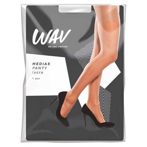 Panty Media de Lycra Wav Negro Talle 4 x 1 un