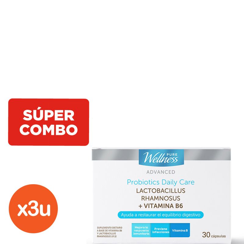 combo-probioticos-pure-wellness-lactobacillus-vitamina-b6-x-30-u-x-3