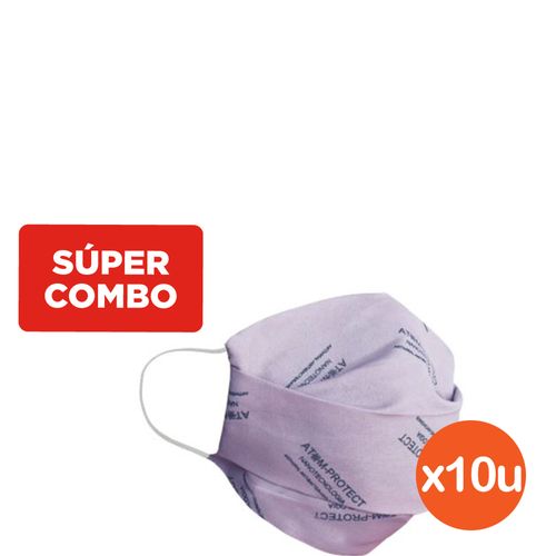 Combo Atom Protect Barbijo Conicet Niños 10 a 12 años x 10 un