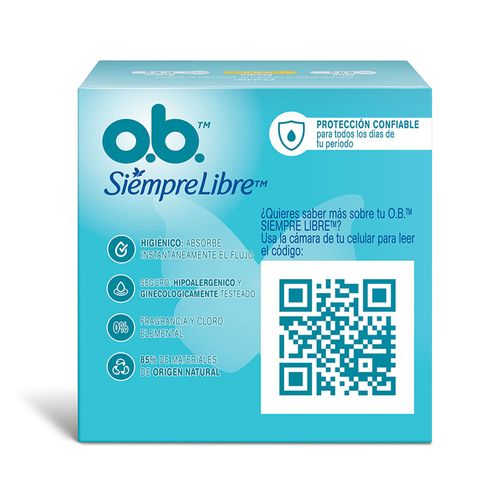 Tampones Ob Siempre Libre Medio x 8 un
